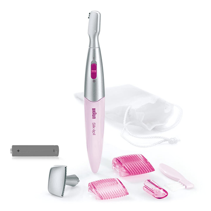 Braun Silk-épil FG1100 Präzisionstrimmer für Bikini- und Augenbrauenbereich, Rosa, Einheitsgrösse