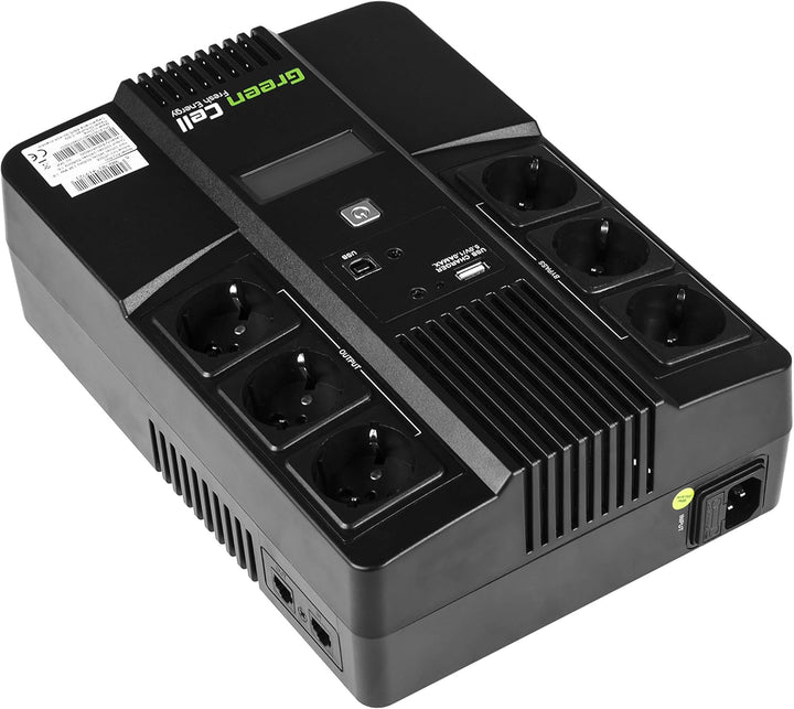 Green Cell AiO 800VA 480W Überspannungsschutz 230V schwarz
