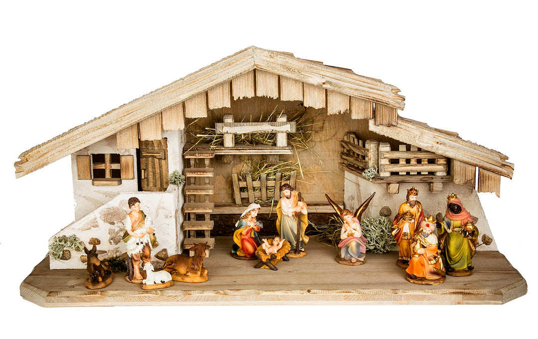 Holz und Gartentrends Weihnachtskrippe Krippe Krippenstall Weihnachten Weihnachtskrippen Tischkrippe
