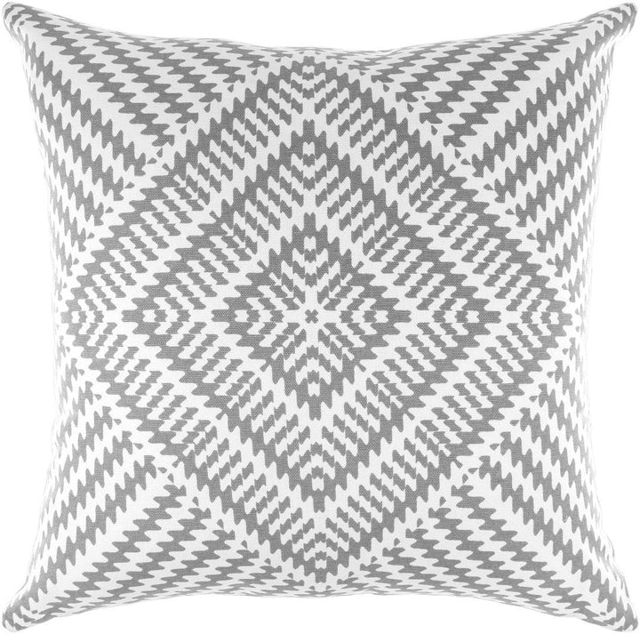 TreeWool Dekorativer Kissenbezug (60 x 60 cm, Grau) Kaleidoskop Design 100% Baumwolle (2er Pack), Gr