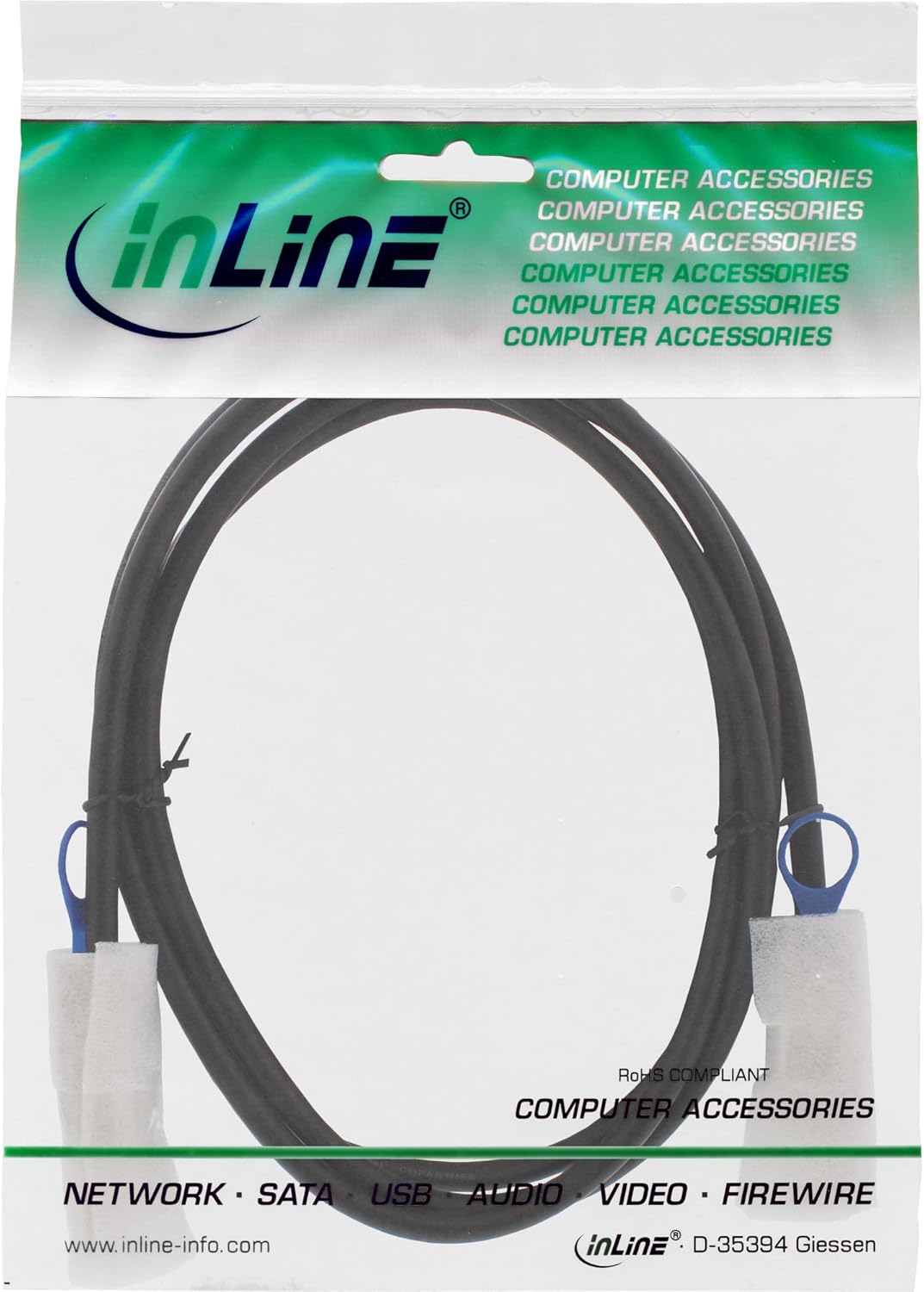 InLine 27623C SAS Anschlusskabel, Mini-SAS 26pin SFF-8088 an Mini-SAS 26-pin SFF-8088, 2m