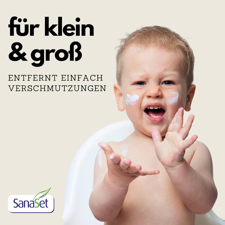SanaSet Baby Feuchttücher - sanftes Toilettenpapier/Spucktücher mit Aloe Vera, Kamille & Olivenöl fü