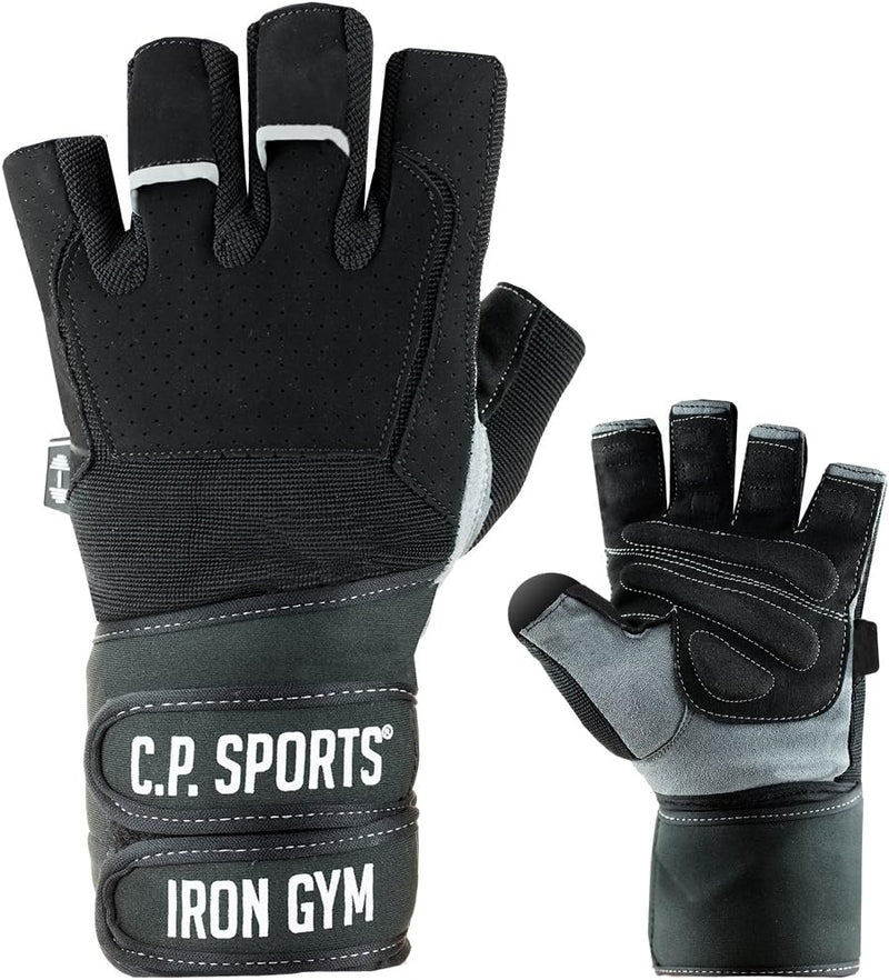 C.P. Sports Profi-Gym-Doppelbandagen-Handschuh, Fitnesshandschuh, Trainingshandschuh, Bodybuilding H