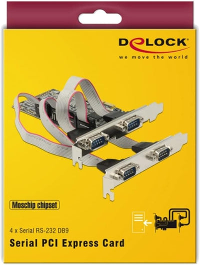 Delock PCI Express Karte 4 x Seriell Silber