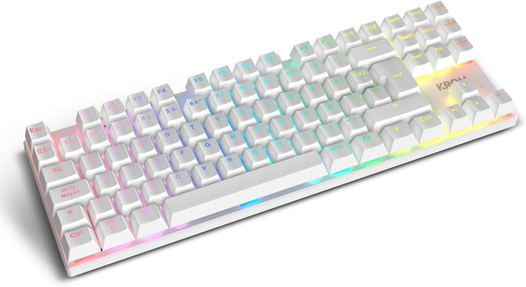 KROM Klass – 4-in 1 Gaming-Set: Mechanische TKL, Tastatur RGB, spanisches Layout, optische Maus mit