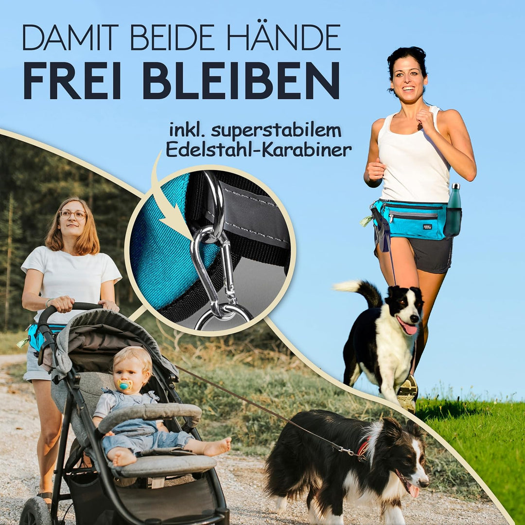 PAWZONE Futterbeutel Hunde - Leckerlibeutel für Hunde - Bauchtasche für Hunde Zubehör - Leckerlitasc