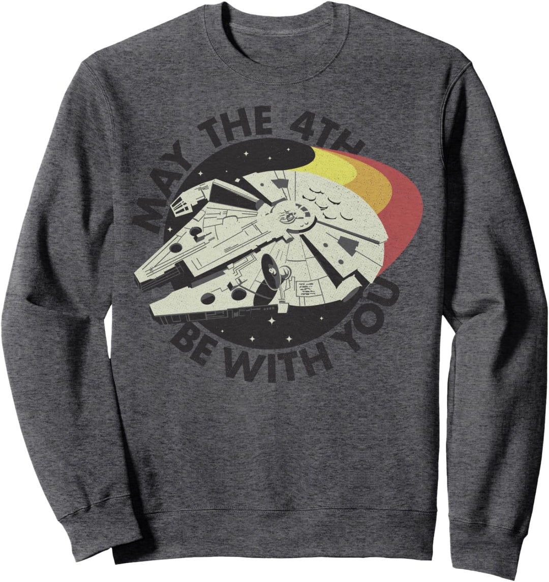 Star Wars Millennium Falcon May The 4th Be With You Retro Sweatshirt