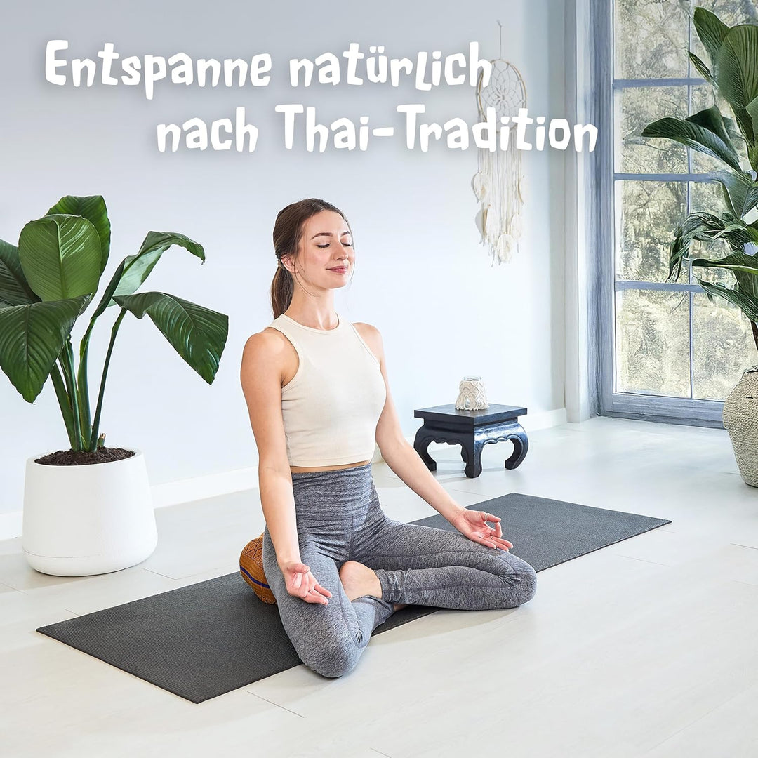 livasia Meditationskissen Stern - Ø 30x15cm - Yogakissen mit Kapok, Pouf, Bodenkissen sternförmig Yo