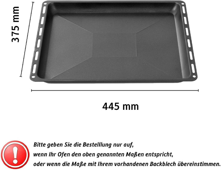 ICQN 445 x 375 x 25 mm Antihaft-Beschichtung Backblech, Passend für Whirlpool, Ignis, Bauknecht, Ind