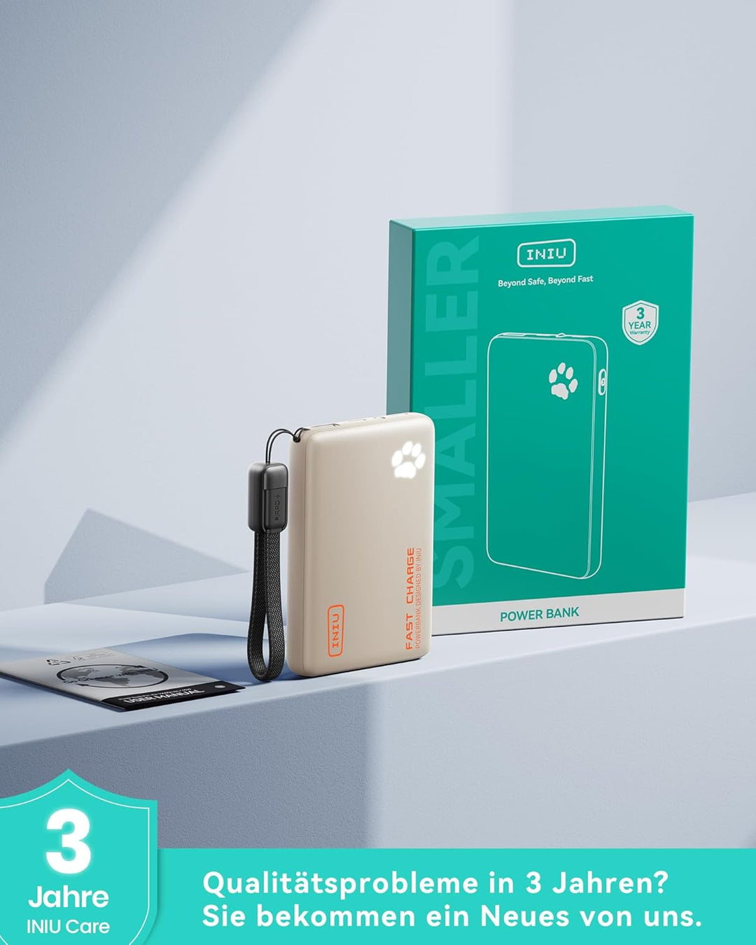 INIU Power Bank, 45W 10000mAh Powerbank Leichteste und Klein Aber Stark (USB C In & Out), PD3.0 Exte