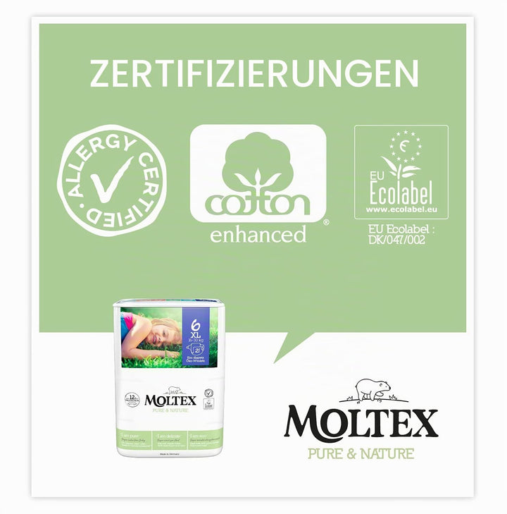 Moltex Pure &amp; Nature Öko-Windeln Grösse 6 (17-28 kg) - 140 Windeln Grösse 6 (140 Stück), Grösse 6 (1