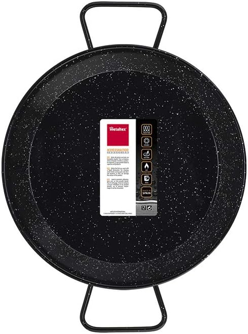 Metaltex 739852000 Paella-Pfanne, Induktion, emailliert, Stahl, Einfarbig Emaillierte Induktion 4 Ra