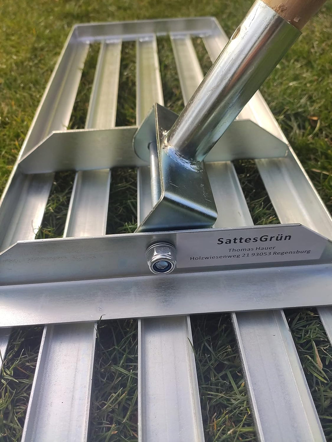 SattesGrün Profi XXL 100cm Rasenrakel Rakel zum Sanden Abziehen Levelingrake Flächenebner Leveler La