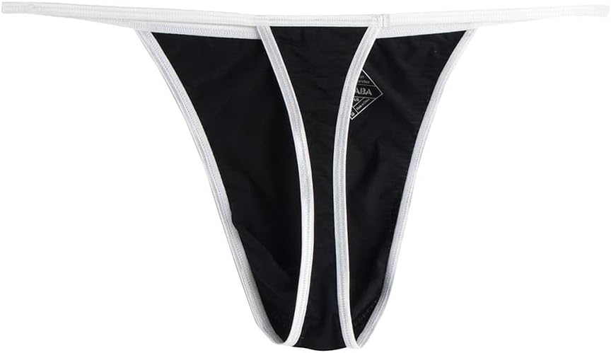 YAHWULAI Herren Strings Niedrige Taille Weich Bequem Leicht und Atmungsaktiv Ohne Etikett M 3schwarz