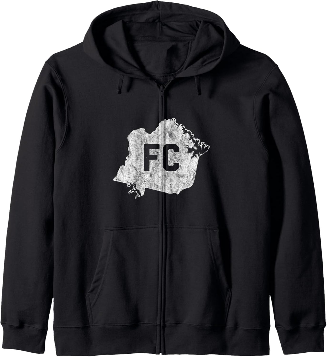 FC - Distressed Vintage Franklin County Virginia Graphic Kapuzenjacke