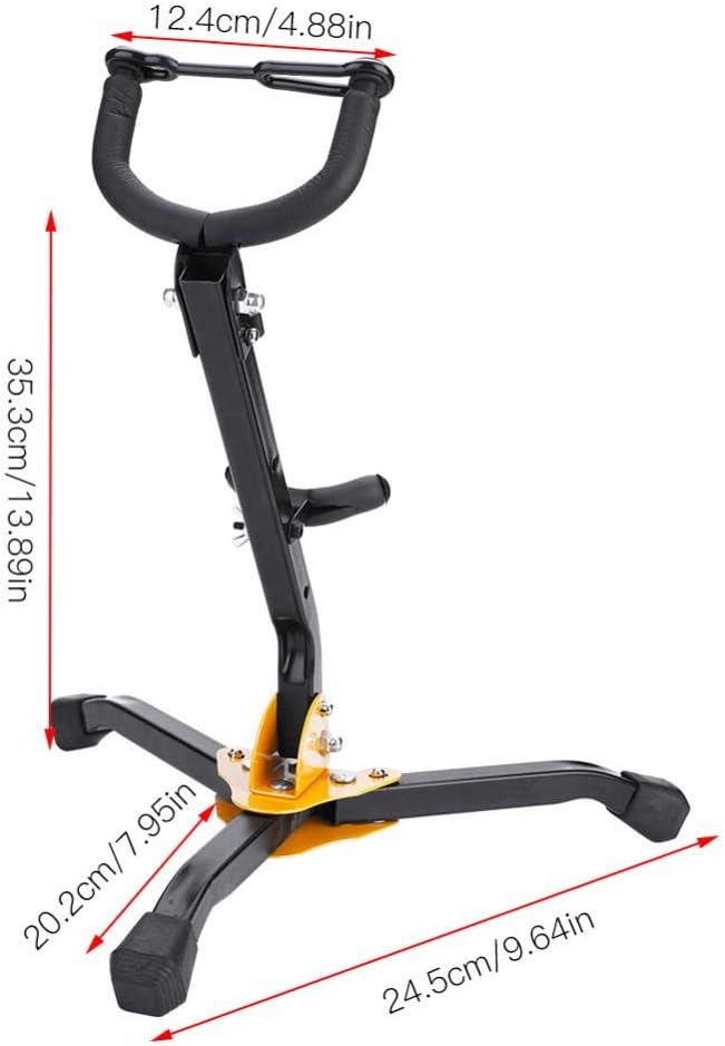 Dilwe Faltbarer Saxophon Stand, justierbares Metall Alto Tenor Saxophon Stativ