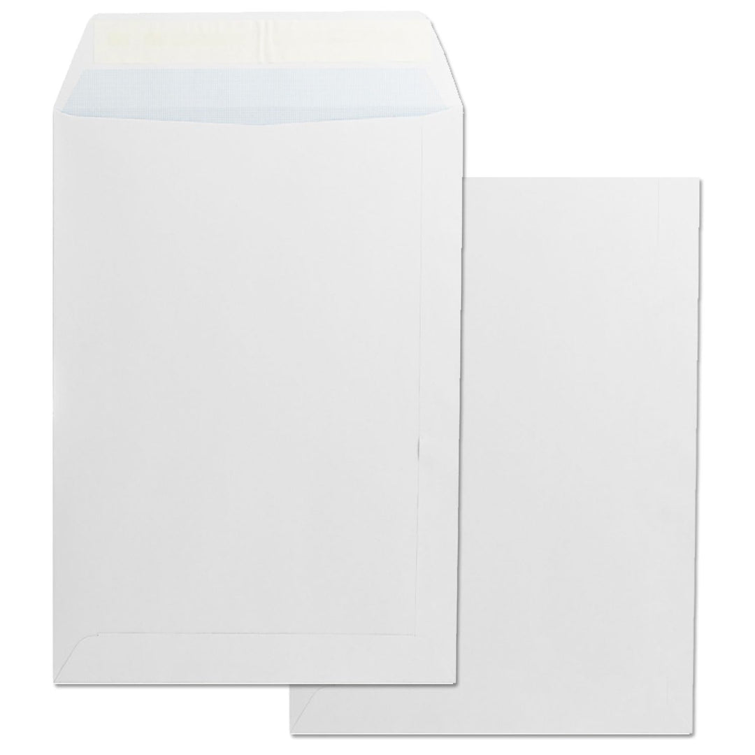 Papierumschläge, Umschlag aus Papier, weiss, über Grösse B5, 176 x 250 mm, Umschlag aus Papier mit V
