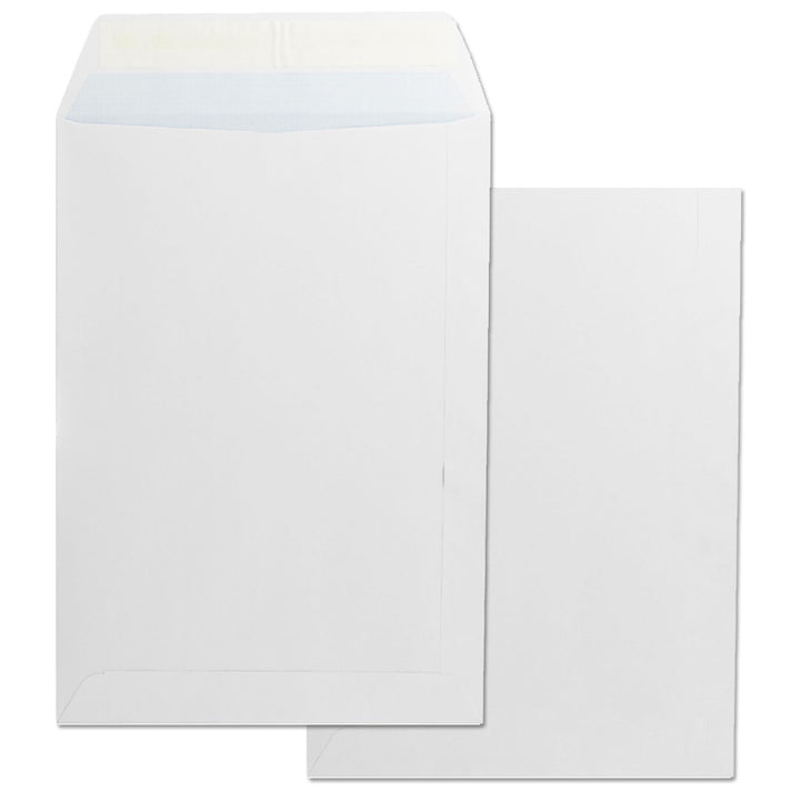 Papierumschläge, Umschlag aus Papier, weiss, über Grösse B5, 176 x 250 mm, Umschlag aus Papier mit V