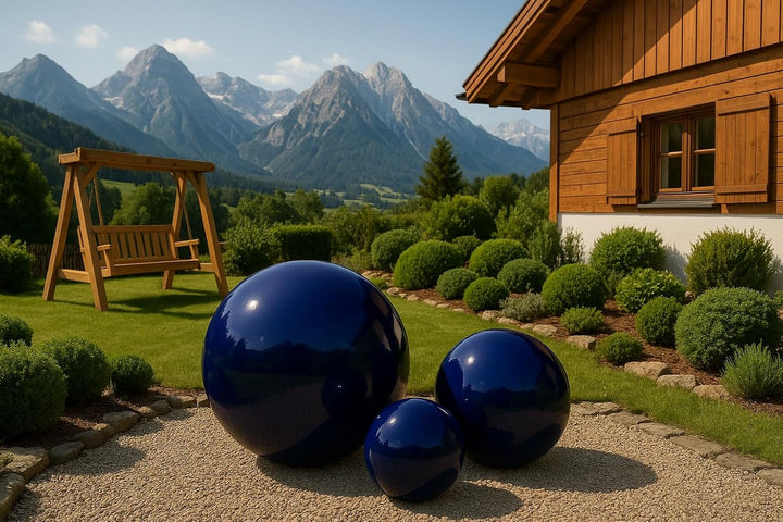 Keramik Kugel 35 cm Gartenkugel Dekokugel Gartenfigur Dekoration aus frostfester, witterungsbeständi