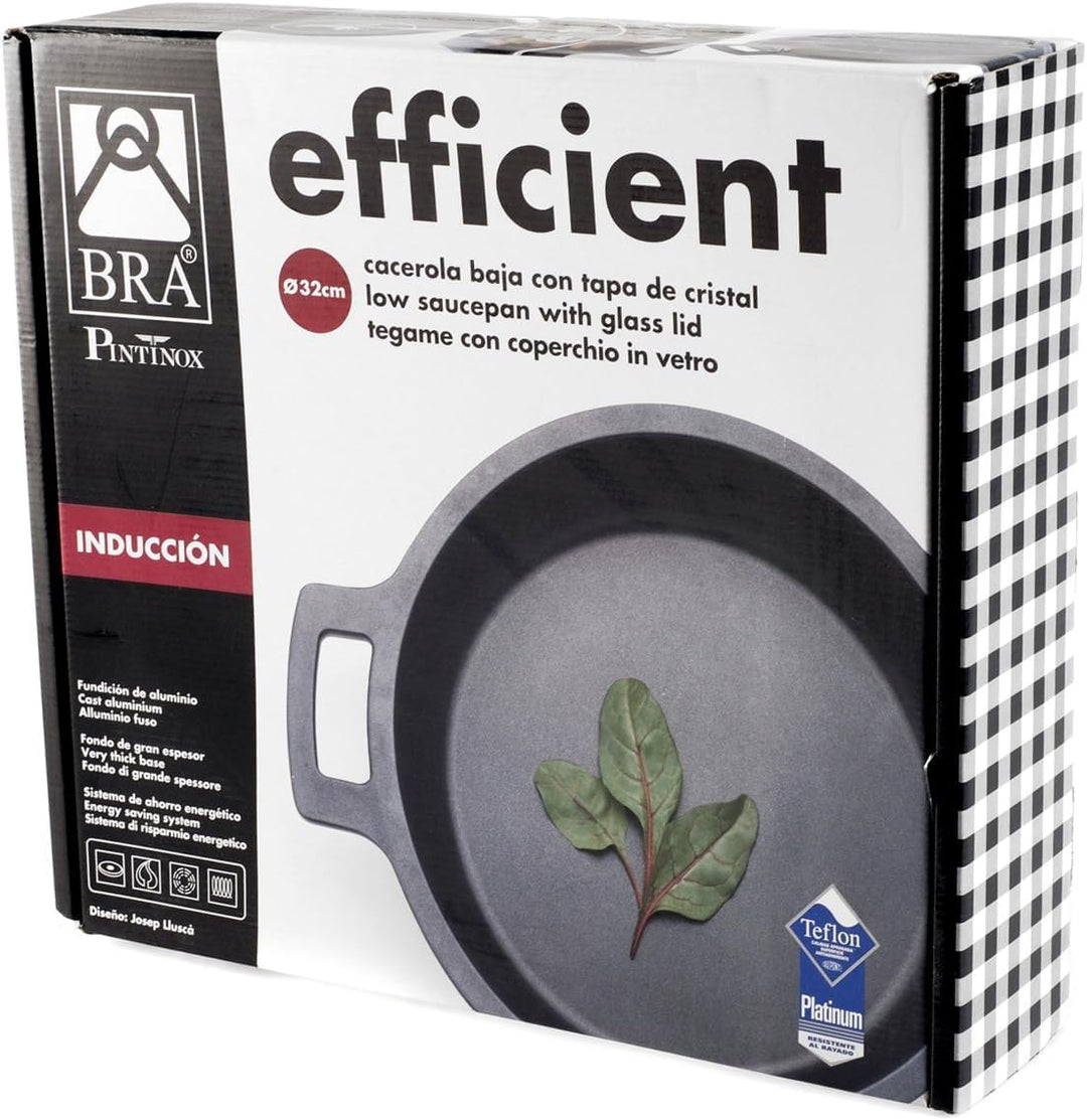 BRA Kochtopf, flach, aluguss, Schwarz, 24 cm Ohne Zubehör 24 cm, Ohne Zubehör 24 cm