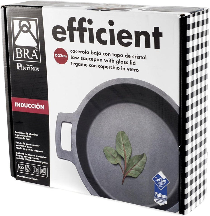 BRA Kochtopf, flach, aluguss, Schwarz, 24 cm Ohne Zubehör 24 cm, Ohne Zubehör 24 cm