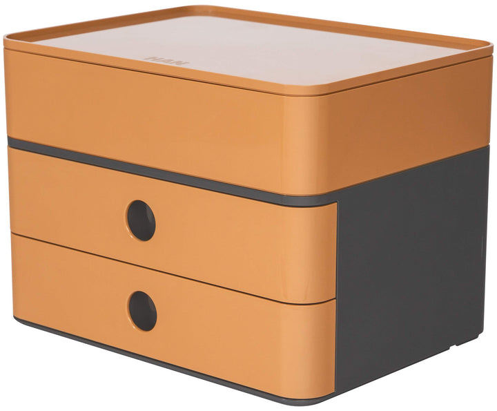 HAN Schubladenbox Allison SMART-BOX plus mit 2 Schubladen, Trennwand sowie Utensilienbox, Kabelführu