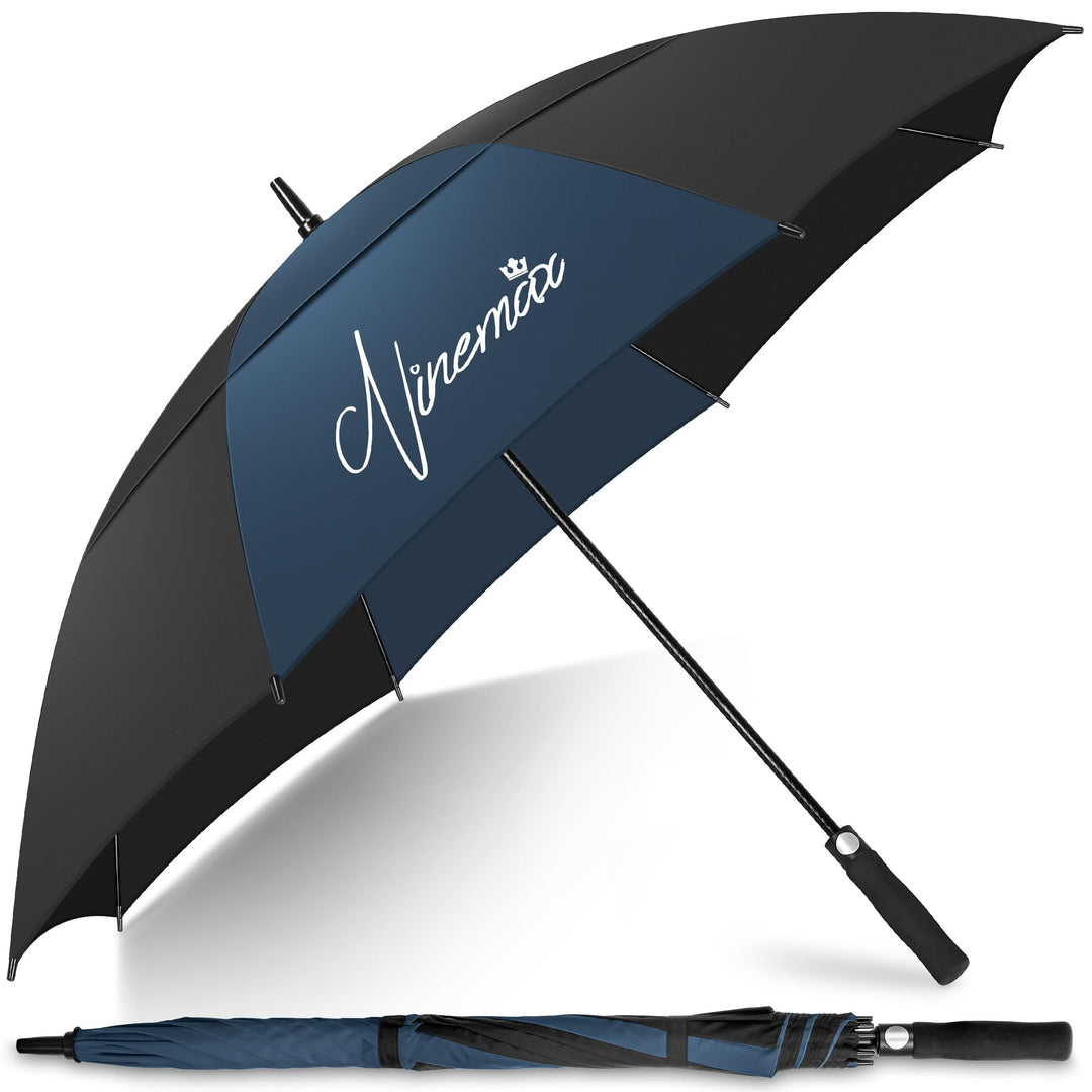 NINEMAX Golfschirm Gross 62/68 Inch Golf Regenschirm Sturmfest Automatik Öffnen Golf Regenschirm Dop