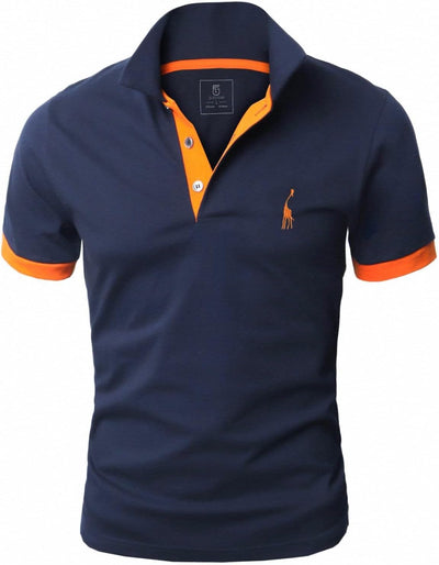 GLESTORE Poloshirt Herren Männer Hemd Herren Kurzarm Shirt Sommer XL A1-marine, XL A1-marine