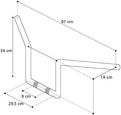 Lenker Fat Ape Hanger Classic 12" kompatibel mit Harley Road King Custom/Special Chrom