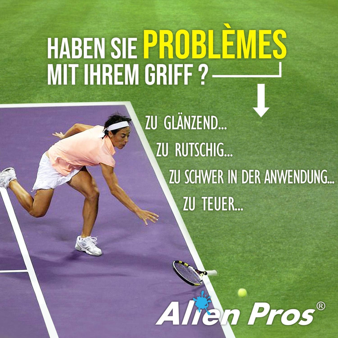Alien Pros Tennis Griffband (6 Griffe) - Vorgeschnittenes Tennis Griffband für EIN leichtes Griffgef