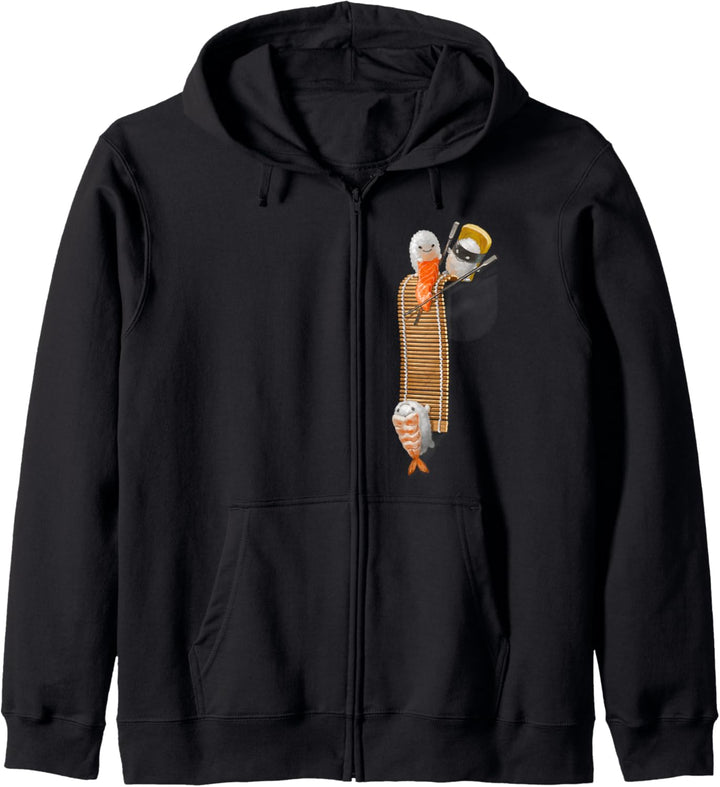 Sushi Ninja beginnt eine Rettungsmission aus der Tasche Kapuzenjacke