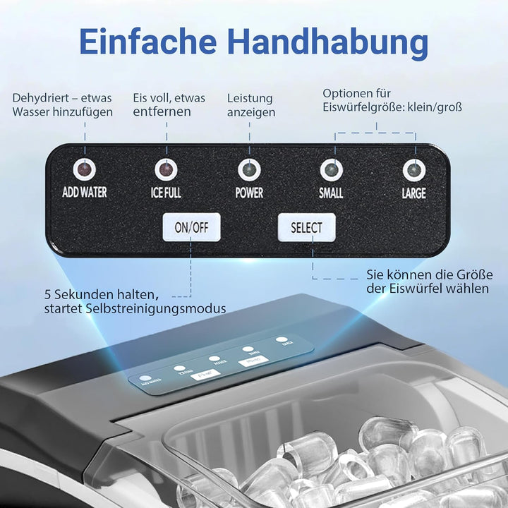 Eiswürfelmaschine Klein Ice Maker Leise - 2Grössen von Bullet Ice Cube Maker Eiswürfel maschine Mini