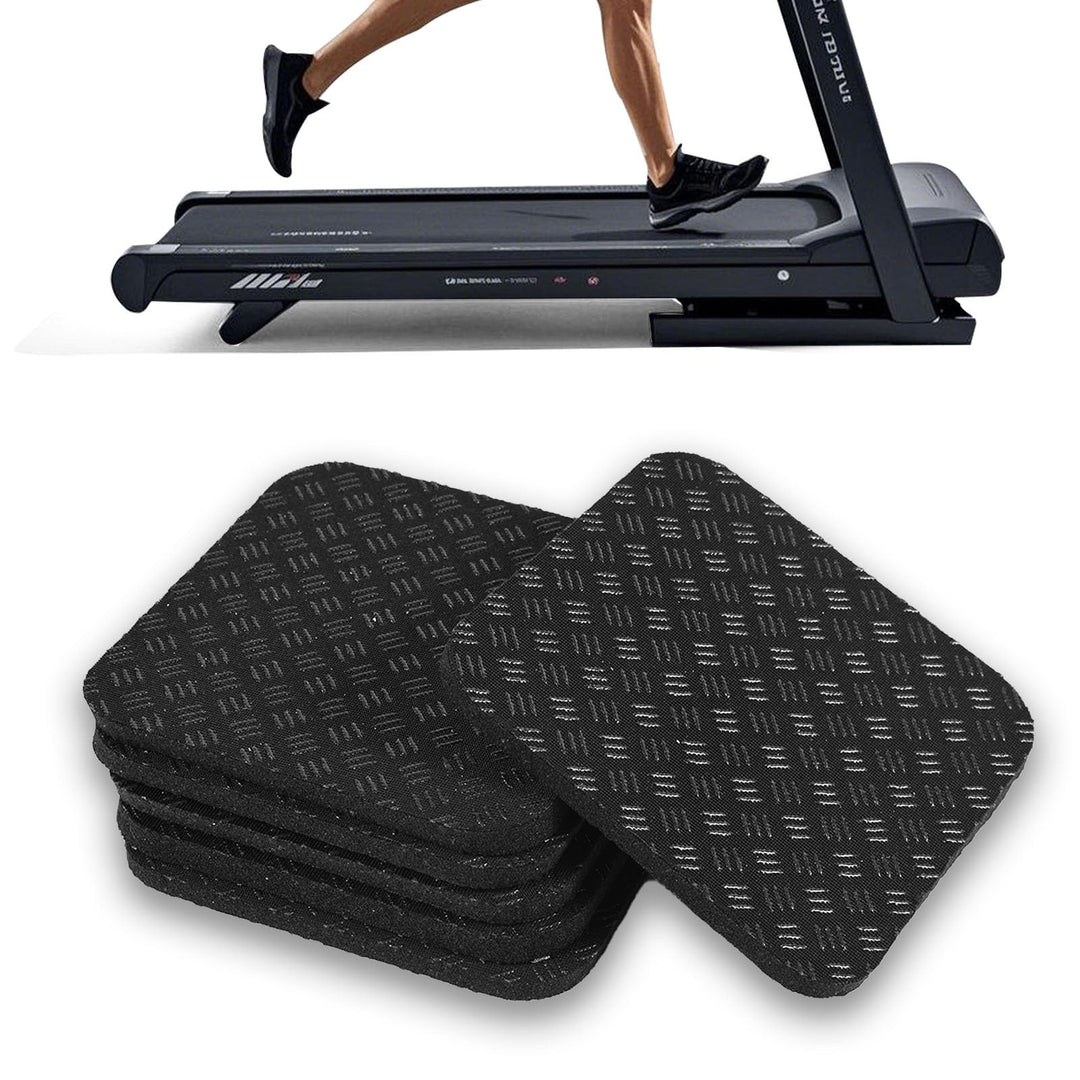6 Stück Laufbandmatten-Pads, 10x10cm Hochdichte Silikon-Laufbandmatte für Teppichböden Doppelseitige