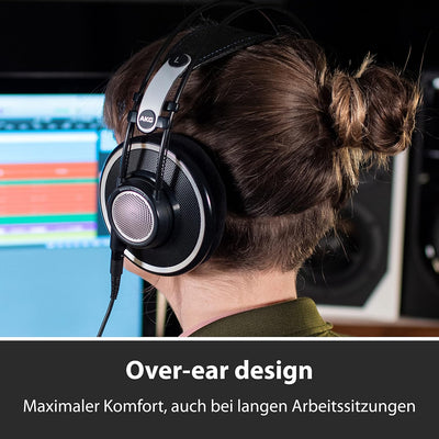 AKG K702 Offene Over-Ear-Studio-Referenzkopfhörer der Premiumklasse || Kein Bluetooth & Adam Hall Ca