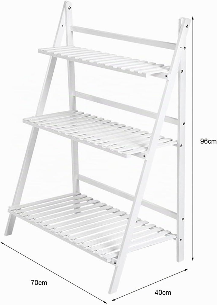 Cocoarm Blumentreppe Weiss Draussen Blumenregal Pflanzenregal Balkon Pflanzentreppe 3 Ebenen Blumens