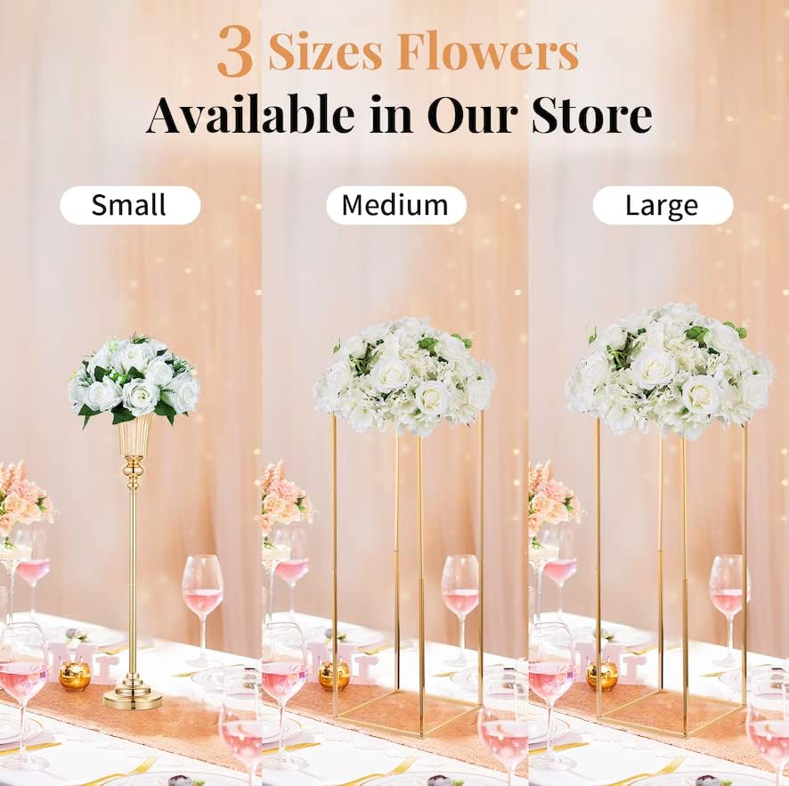 NUPTIO Blumenkugeln für Hochzeitstafeln 2 Künstliche Blumenkugeln mit 36cm Durchmesser Arrangement B