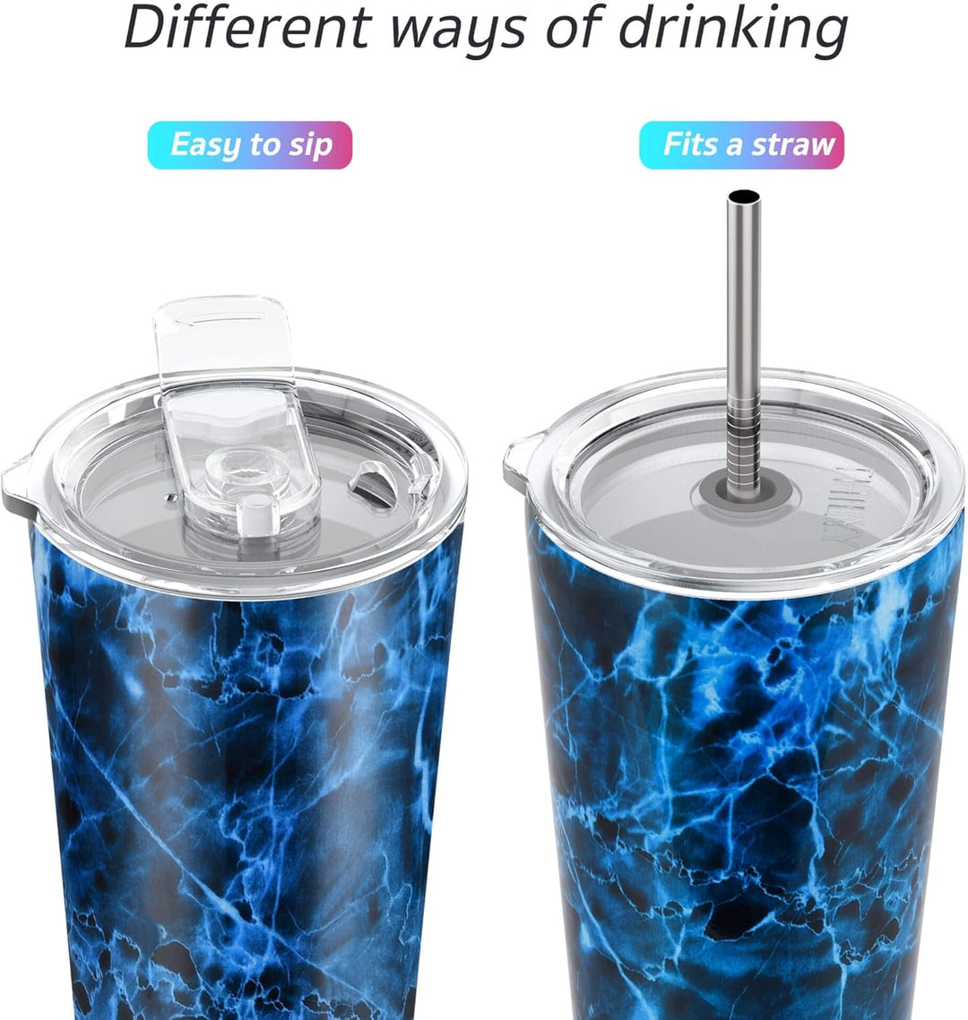 Tumbler Kaffeetasse aus Edelstahl – THILY 780 ml dreifach isolierter Weithals-Reisebecher mit spritz