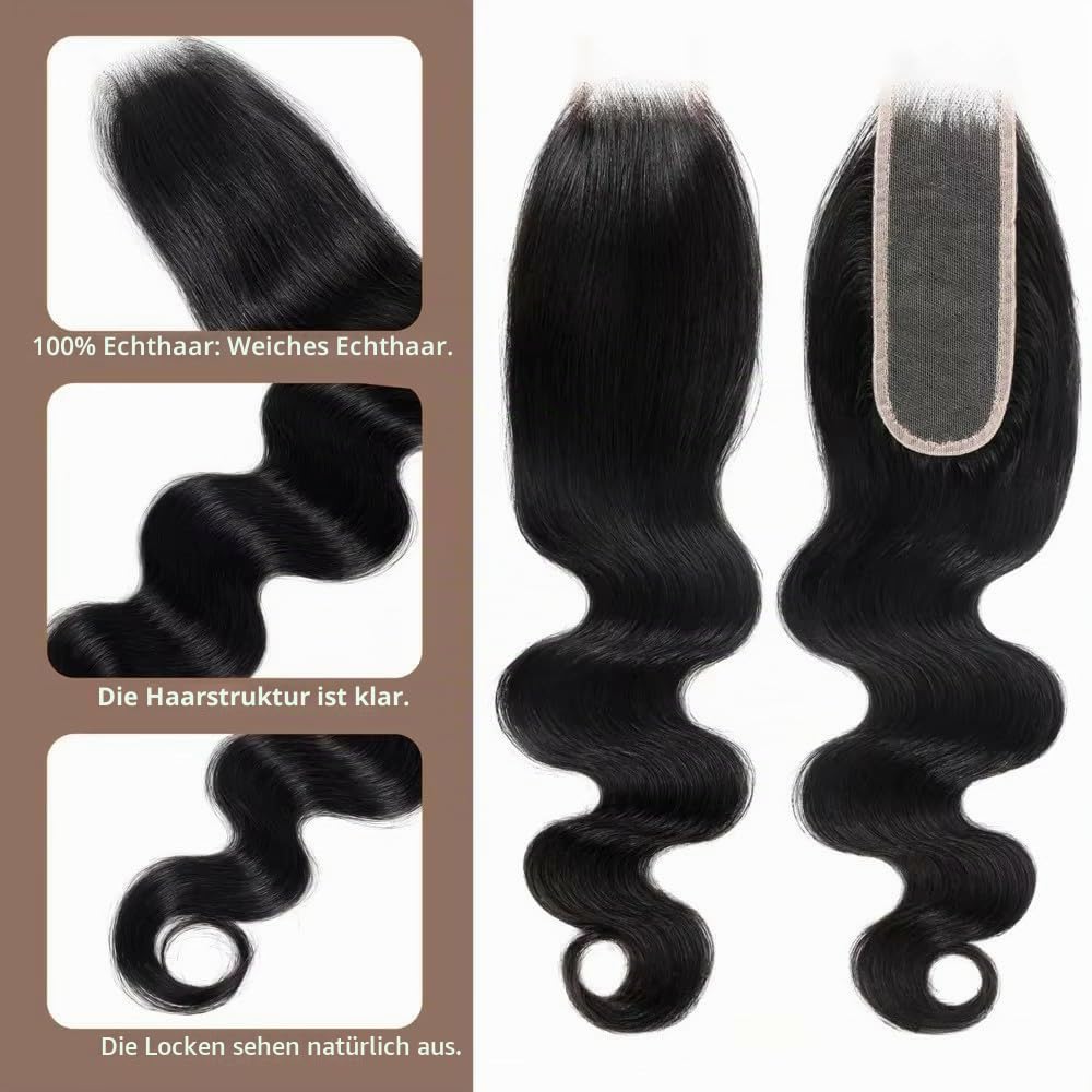 2x6 Human Hair Closure Transparent Lace 2x6 Body Wave Lace Closure Free Part Brazilian Human Hair Ex