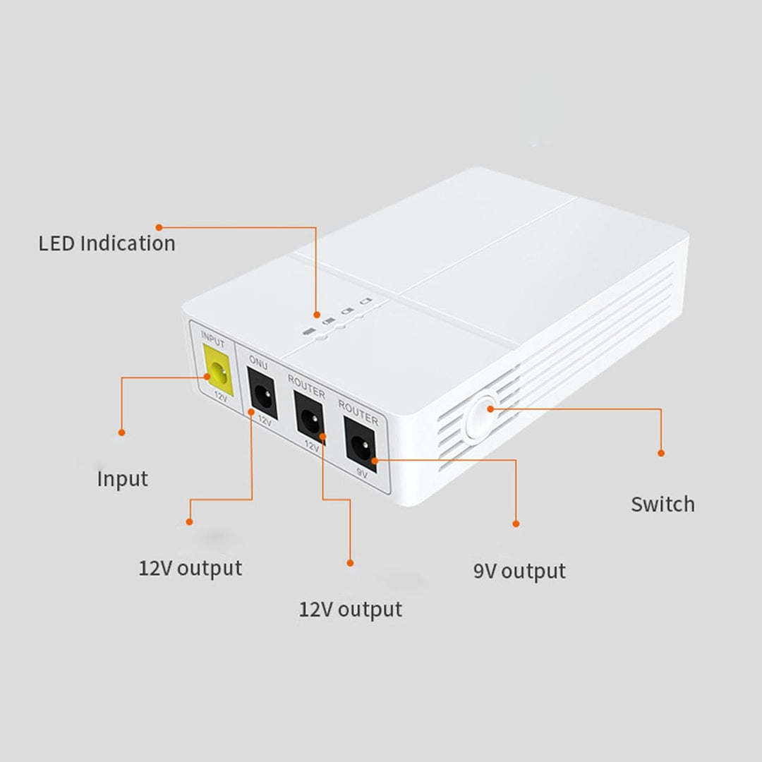 Fockety Mini USV Batterie Backup, 6000 mAh unterbrechungsfreie Stromversorgung für Router, Modem, Üb