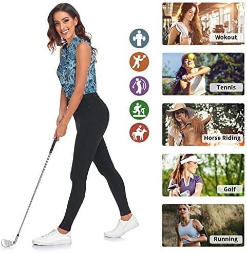 Soneven Damen Bluse Elegant Sport Tank Top mit Kragen Damen Ärmellos Golf Polohemd Sommer Atmungsakt