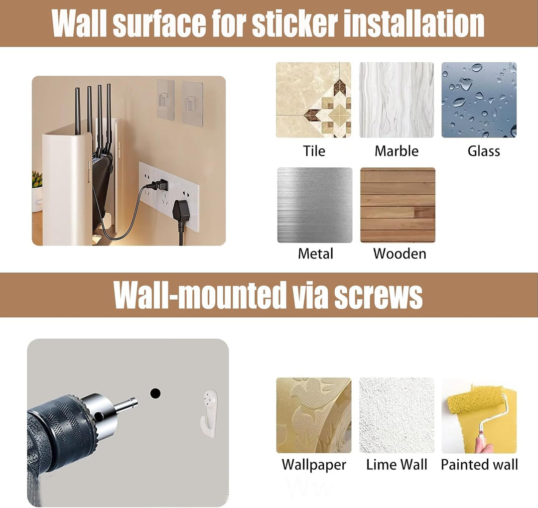 Router-Schrank – Aufbewahrungsbox – Versteck – Router-Box – Wandbox – Wandgehäuse – WLAN-Regal – WiF