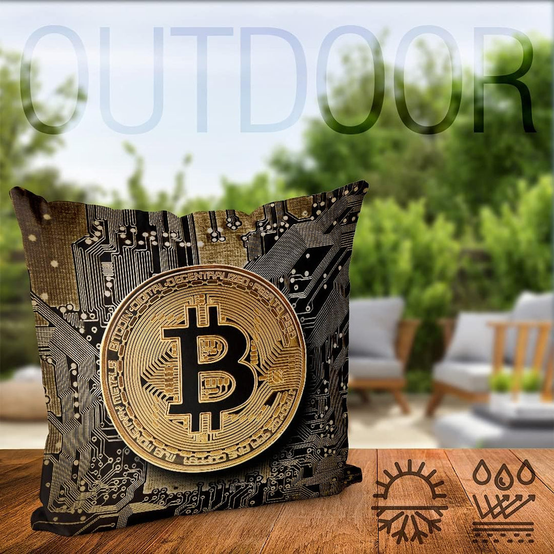 VOID Bitcoin Krypto Digital Kissenbezug Kissenhülle Sofakissen Kissen Deko Outdoor-Kissen Dekokissen