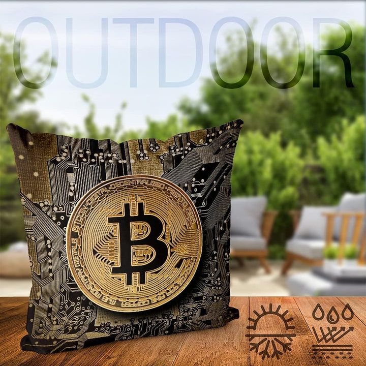 VOID Bitcoin Krypto Digital Kissenbezug Kissenhülle Sofakissen Kissen Deko Outdoor-Kissen Dekokissen