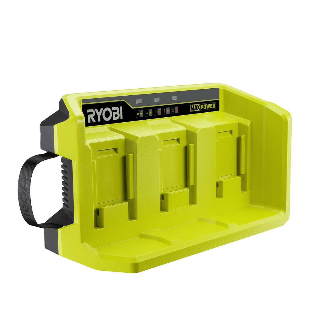 Ryobi Ladegerät 36 V 3,0 Ah – 3 Ports – RY36C3PA 3-Fach Ladegerät 4.0 A Ladestrom, 3-Fach Ladegerät