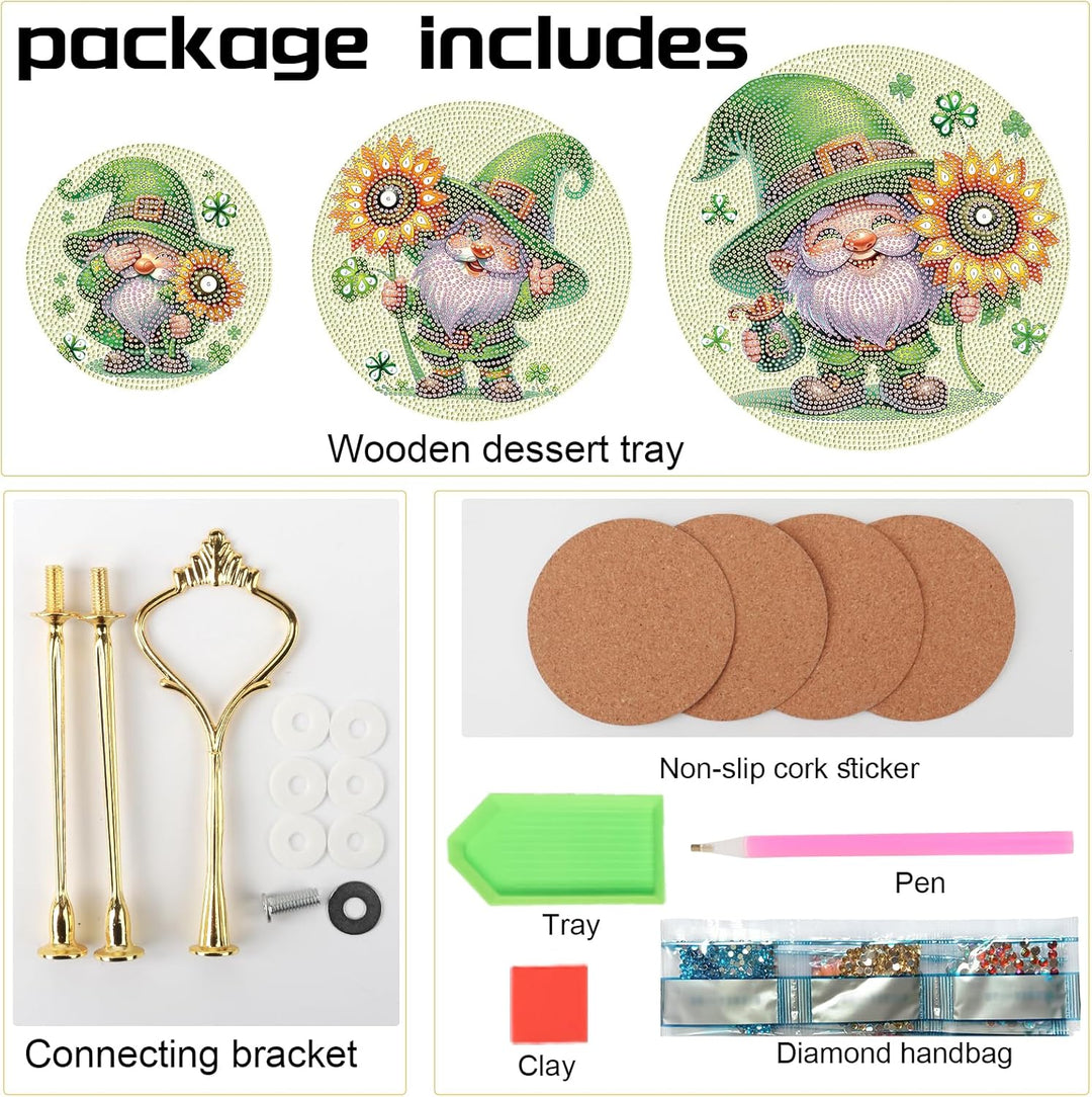 DCIDBEI Diamond Painting Dessert Ständer 3 Stöckig 25x32cm Diamant Painting Cupcake Ständer Gestufte