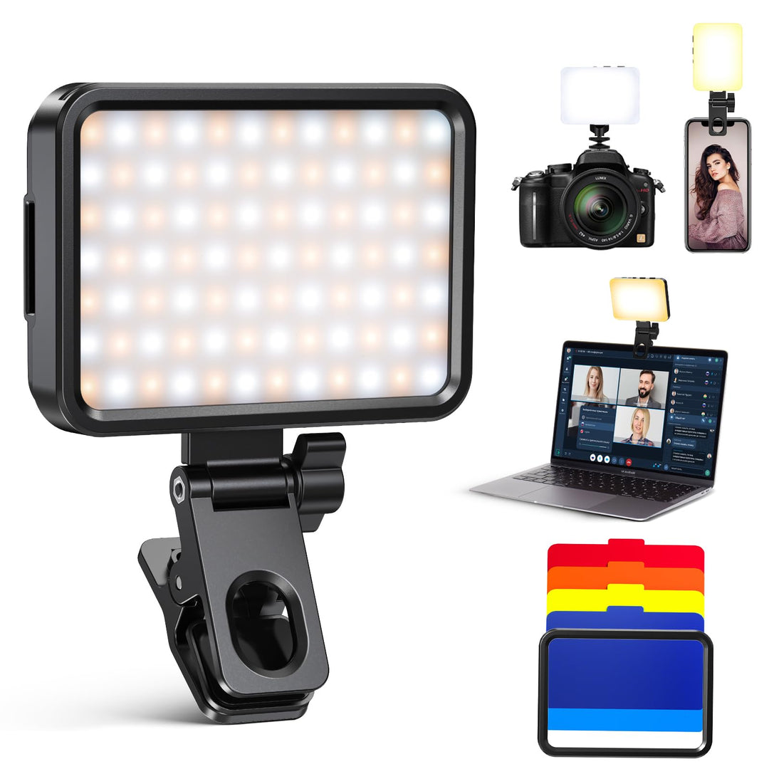 Selfie Licht Handy, 3000-10000K 3 Lichtmodi Handylicht, 2000Mah Eingebauten Akkus, CRI 95+, Selfie L