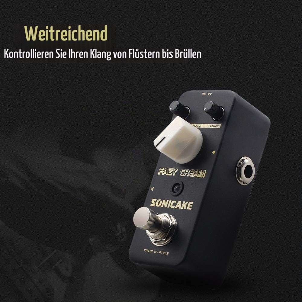 SONICAKE Fuzz Gitarre Effektpedal Fazy Cream True Bypass Vintage, Fuzz