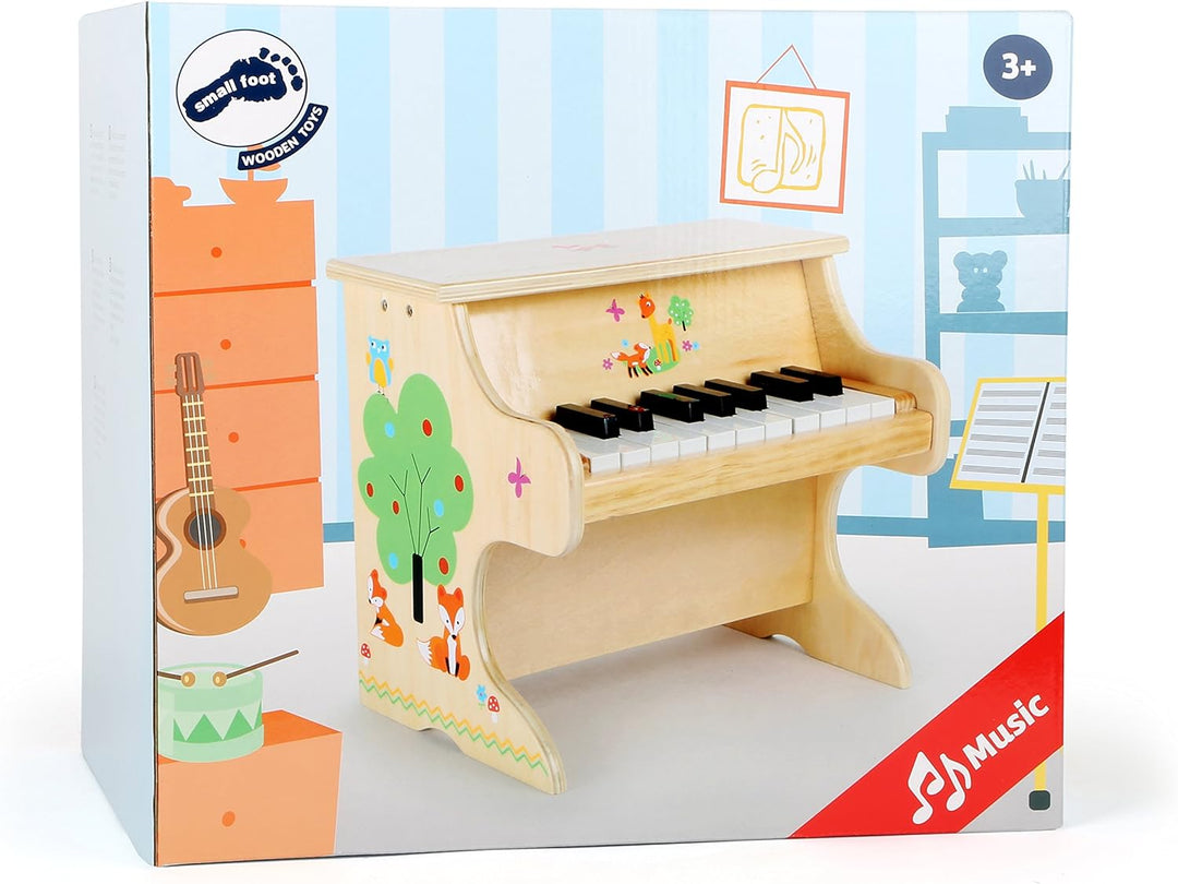 Small Foot Klavier Kleiner Fuchs aus Holz, Kinderinstrument mit Einer Tonleiter für erste Musikerfah