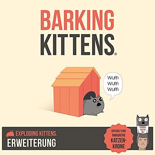 Exploding Kittens, Exploding Kittens – Barking Kittens, Erweiterung, Partyspiel, Kartenspiel, 2-5 Sp