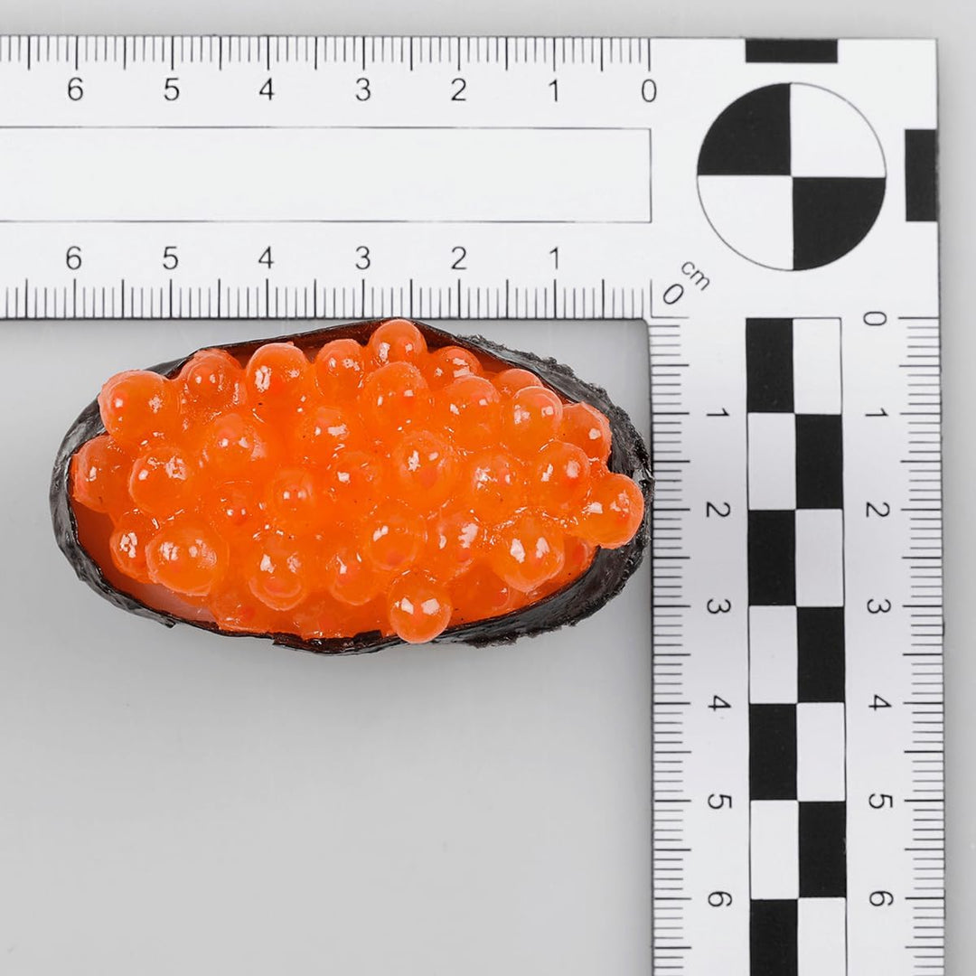 Deko-Sushi-Set 4 Stück rot/orange Dekorationsbedarf Naturgetreue Lebensmittel Attrappe - Künstliches
